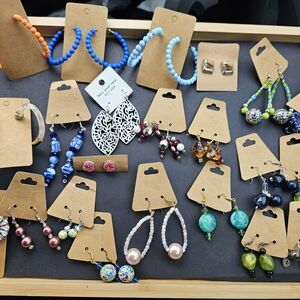 Elegant Pearl and Bead Drop Earrings